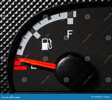 Car fuel gauge low stock photo. Image of automobile, panel - 37093470