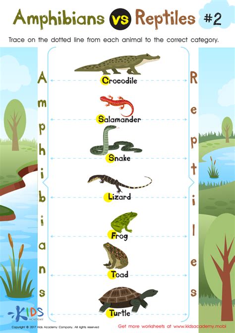 Amphibians Vs Reptiles Worksheet For 3rd Grade: Free, 58% OFF