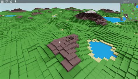 My attempt to make a procedural terrain generation in Roblox using exponentially distributed ...