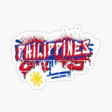 "Philippines graffiti flag design" Sticker for Sale by Rocky2018 | Redbubble