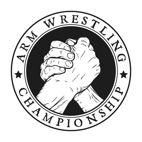 Arm wrestling championship vector logo on white background 10269043 ...