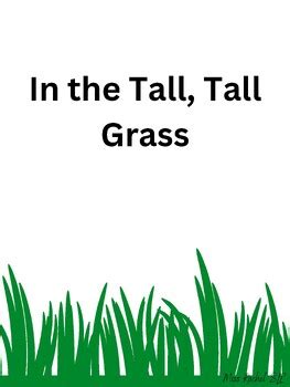 In the Tall, Tall Grass Book+Activities by Miss Rachel SLP | TPT