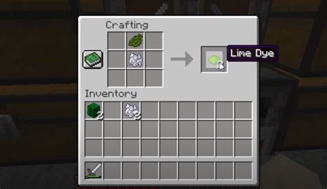 How To Make A Lime Dye: Minecraft Recipe