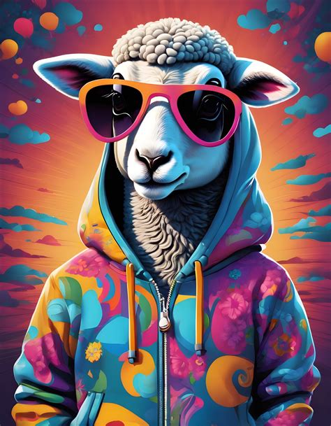 Sheep In Hoodie Illustration Free Stock Photo - Public Domain Pictures