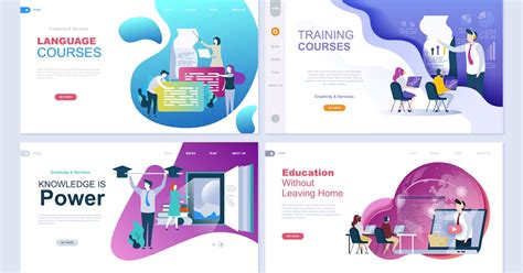 Landing Page Templates Flat Concept by alexdndz on Envato Elements