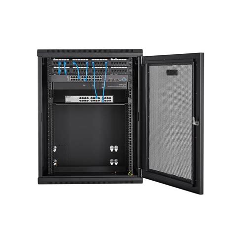 15U Wall-Mount Server Rack Cabinet - 16" Deep, Hinged | StarTech.com