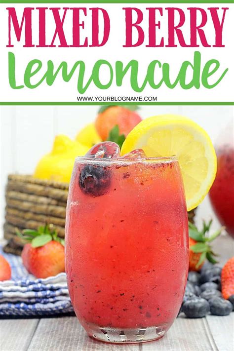 Mixed Berry Lemonade Recipe | Recipe in 2021 | Berry lemonade recipe, Lemonade recipes, Fresh ...