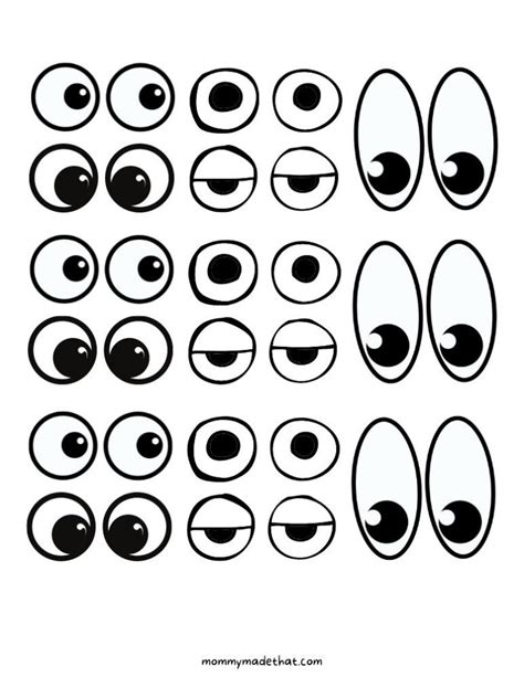 Free Printable Googly Eyes (Tons of Sizes!)