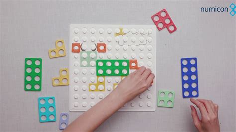 EYFS: Making patterns with Numicon shapes - YouTube