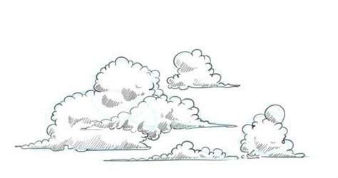 drawings of clouds | How to Draw Clouds Step by Step : Completing your ...