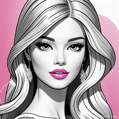 Line Art Images of Barbie | Stable Diffusion en línea