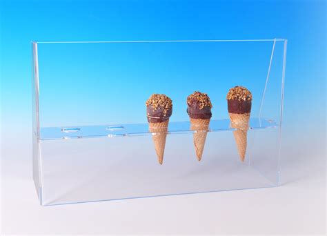 Cone Holder with Guard | Ice Cream Cone Stand with Guard - CHOICE ACRYLIC DISPLAYS