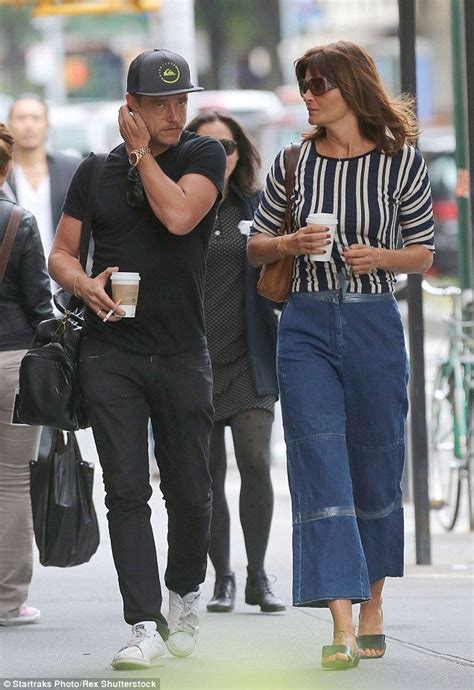 Helena Christensen and boyfriend Paul Banks grab coffee in New York | Helena christensen ...