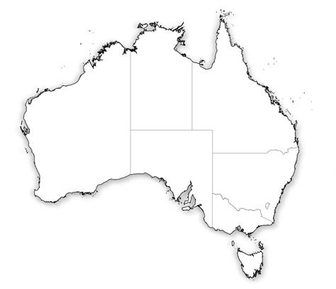 Blank Map of Australia, Outline Map of Australia