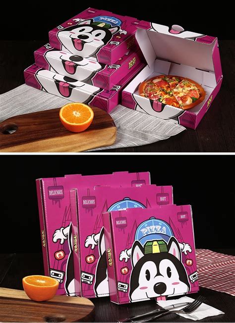 Wholesale Custom Pizza Boxes Logo Pattern Corrugated Take Away Packaging Pizza Storage Box ...