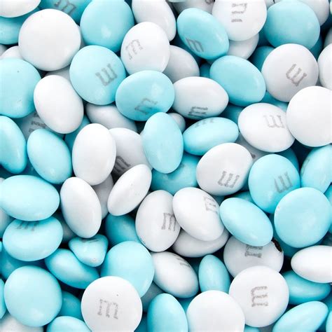 Light Blue & White M&M's Milk Chocolate Candy in Bulk • Oh! Nuts®