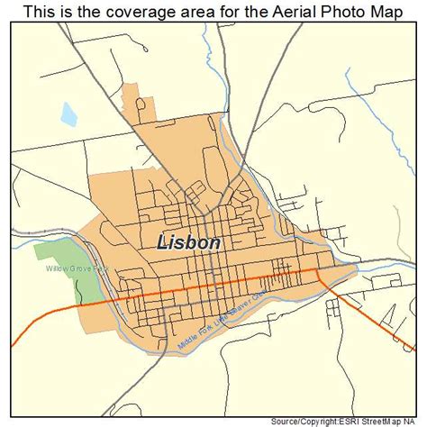 Aerial Photography Map of Lisbon, OH Ohio