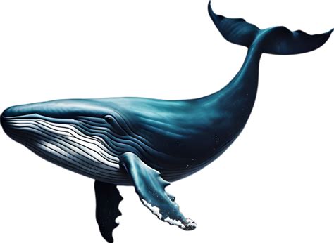 Close-up painting of a whale. Ai-Generated 43273391 PNG