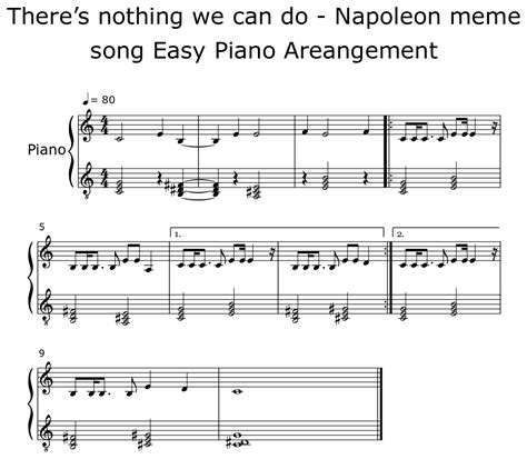 There’s nothing we can do - Napoleon meme song Easy Piano Areangement - Sheet music for Piano