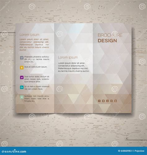 Vector Template for Leaflet Stock Vector - Illustration of document ...