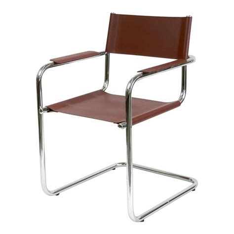 Marcel Breuer Bauhaus Cantilever Leather & Chrome Tube Frame Chair | Chairish