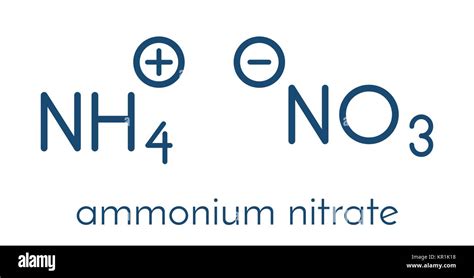 Ammonium nitrate, chemical structure. Skeletal formula Stock Vector ...