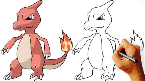 How To Draw Charmeleon - Notice, too, the small overlap of the lines at ...