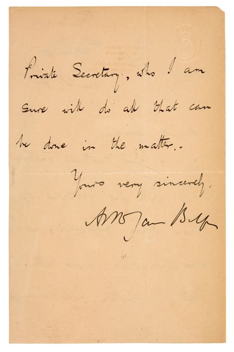 BALFOUR | three letters signed, and other items | Books and Manuscripts ...