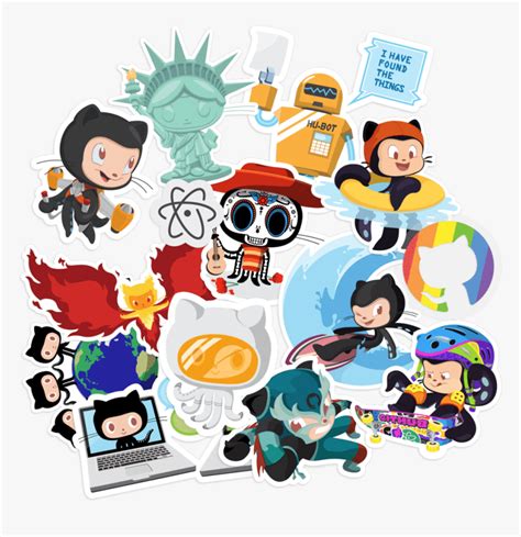 Github Stickers, HD Png Download - kindpng