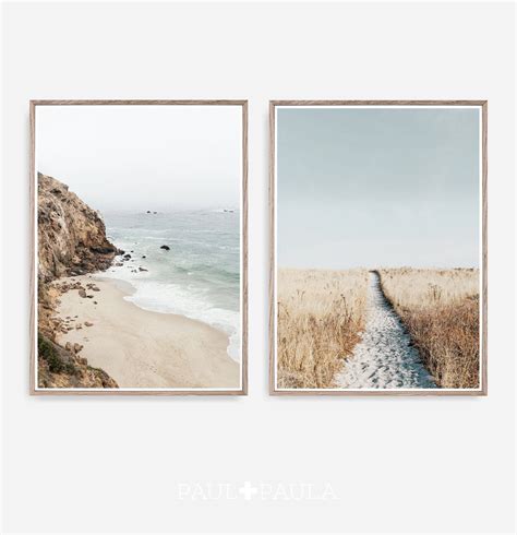 Set of 2 Coastal Prints Coastal Wall Art Ocean Print Set - Etsy