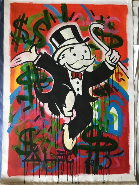 Alec Monopoly Graffiti Hand Painted Oil Painting on Canvas - Etsy