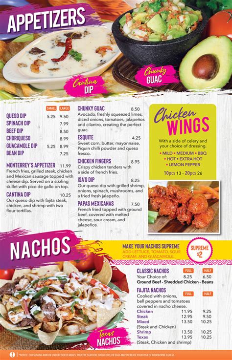 Menu – Monterrey Mexican Restaurant