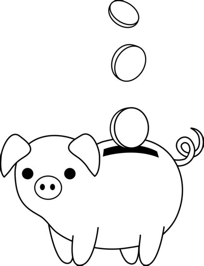 simple piggy bank drawing - Clip Art Library