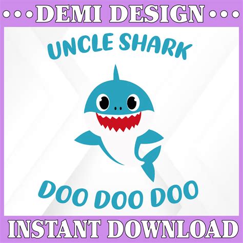 Uncle Shark SVG, Cricut Cut files, Shark Family doo doo doo - Inspire Uplift