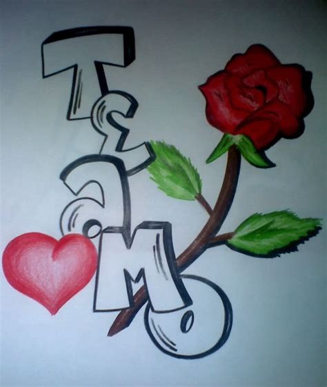 te amo amor | Poemas y algo más...: Te amo | Easy love drawings, Roses ...