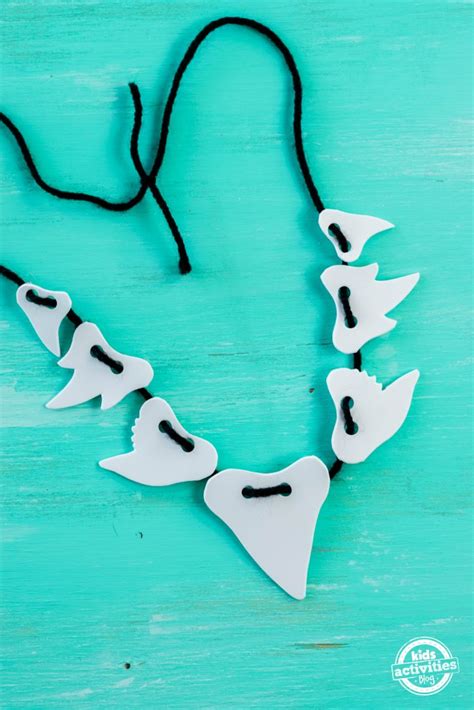 How To Make Shark Teeth Necklace | Kids Activities Blog