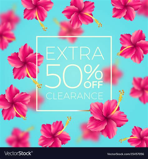 Extra clearance - background with tropical flowers