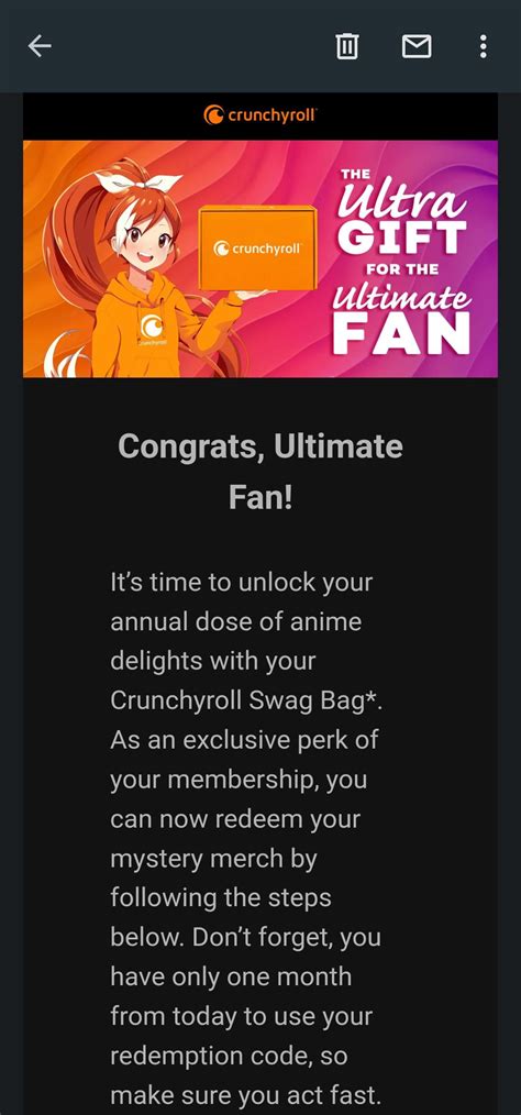 Crunchyroll Annual Swag Bag 2025 - Brandon Rutherford