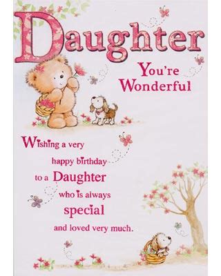 Birthday Daughter Gift Card | Teddy Bear Friends