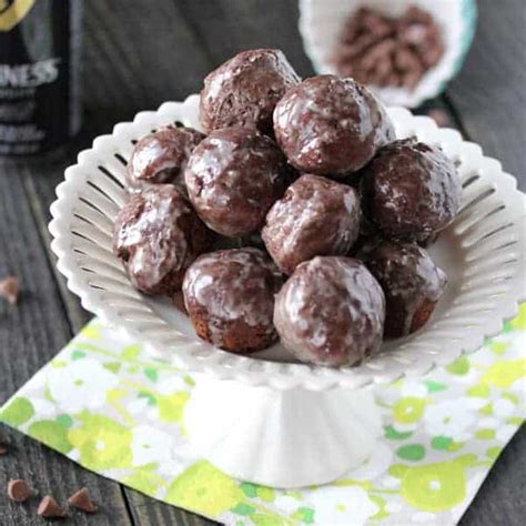 Guinness & Chocolate Glazed Donut Holes