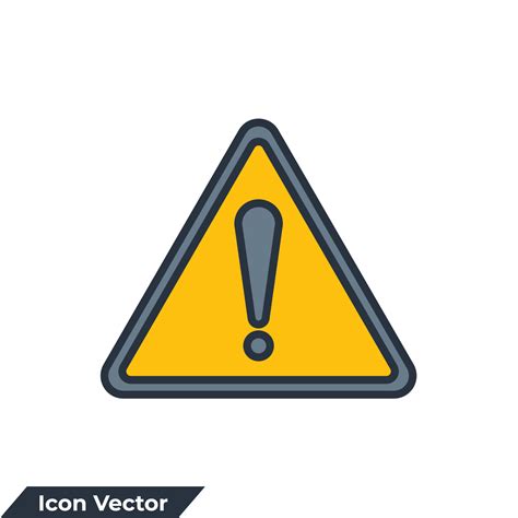 warning icon logo vector illustration. Danger warning symbol template for graphic and web design ...