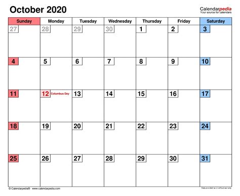 Full Day Planner Calendar For October 22 | Best Calendar Example