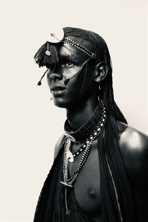 Dave Hogan - Portraits of a Maasi Mara in a village in Kenya . | LensCulture