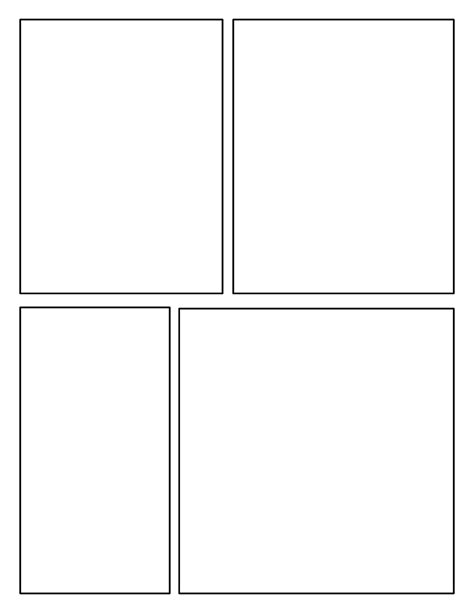 Blank Printable Comic Book Pages