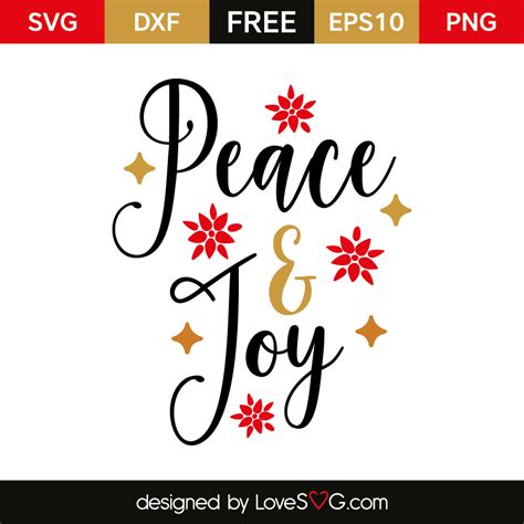 Peace & Joy - Lovesvg.com