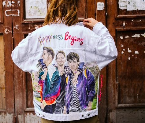 Jonas Brothers merch customized hand painted jean jacket | Etsy