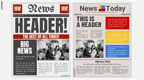 Extra, extra! Newspapers frontpages. Free for Google Slides or ...