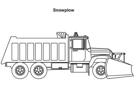 2 Axle Snow Plow Coloring Page : Kids Play Color | Snow plow, Truck ...