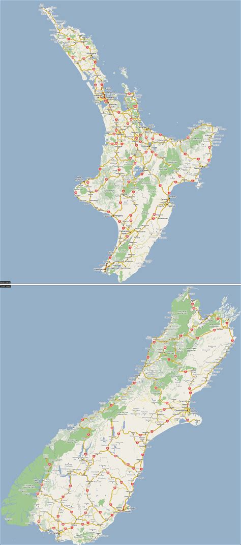 Large detailed road map of New Zealand with cities | Vidiani.com | Maps of all countries in one ...