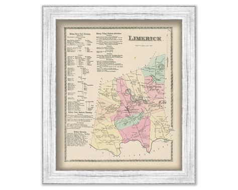 Town of LIMERICK, Maine 1872 Map